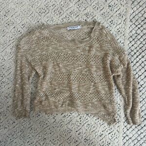 Cotton Emporium Sweater Size Small - three Quarter Length Sleeves - Brown